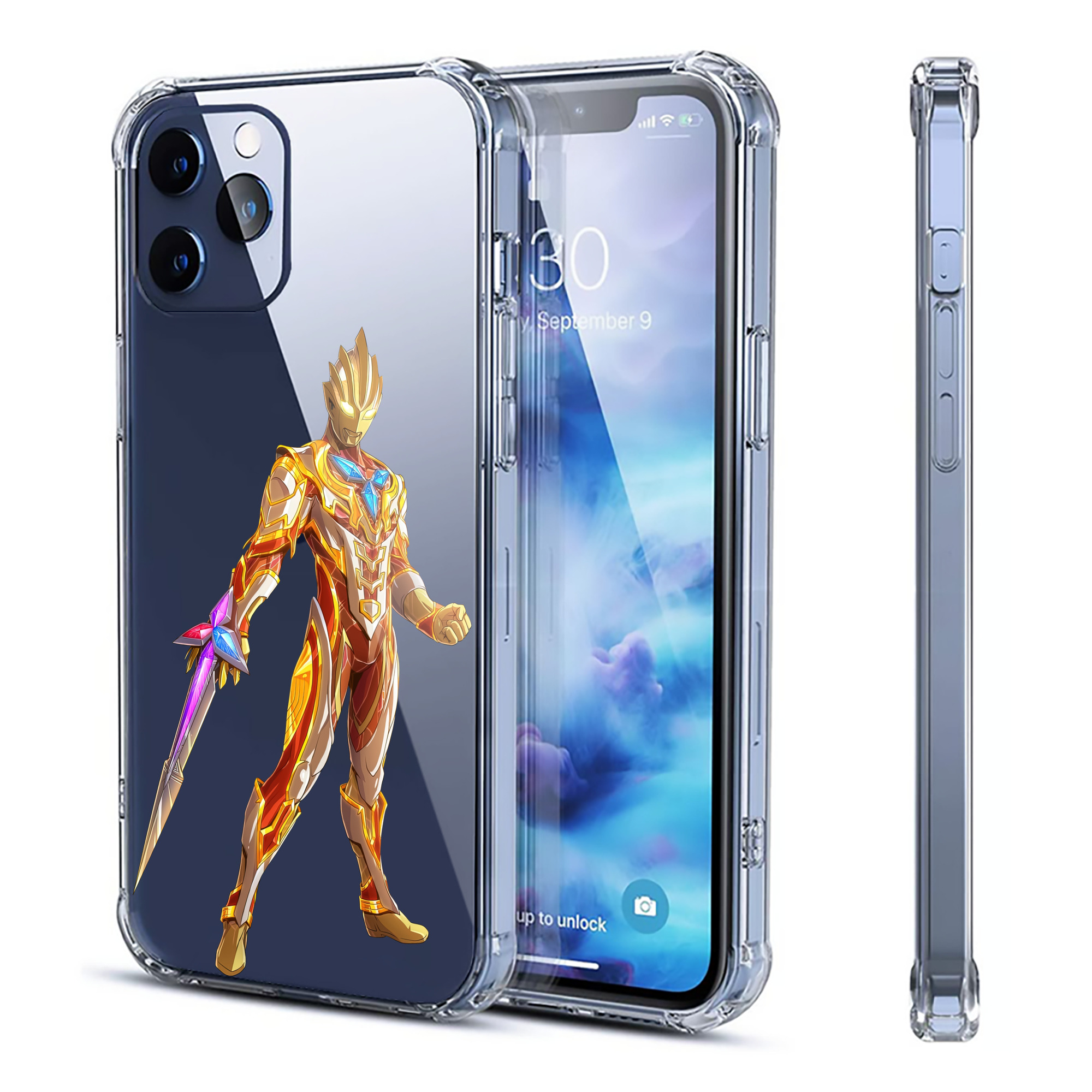 （画像用） ウルトラマン Ultraman 【iPhone 12シリーズ対応】透明スマホケース（クリアソフトケース）